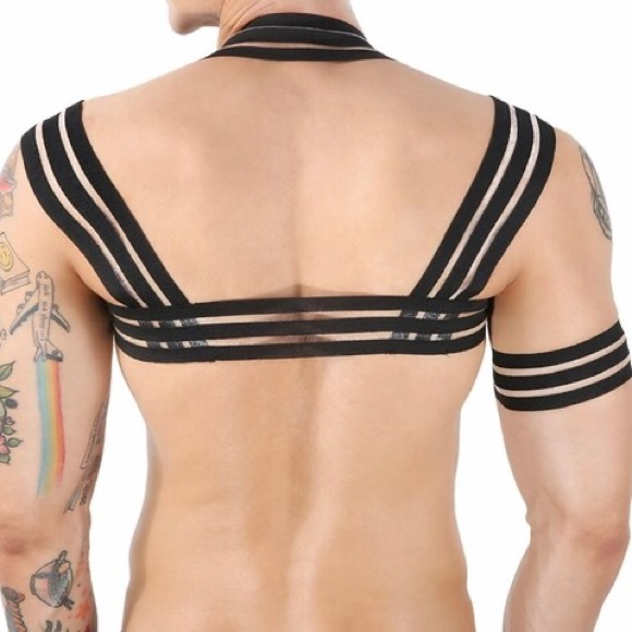 Mens Harness, Elastic Body Chest Harness - Picture 2 of 5